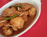 A picture of step 8 of Koila Karahi.