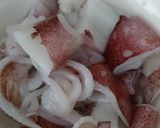 Hình bước làm 1 của món Mực xào thơm cà