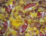 عکس مرحله 7 از دستور پیتزا خوشمزه با خمیر 5 دقیقه ای با سه قلم🍕😋