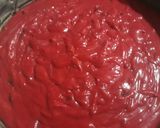 A picture of step 3 of Red velvet cake with dry mixed fruits.