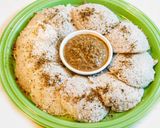 A picture of step 4 of A Healthier version of traditional idlies; made with antidiabetic barley grains, urad and fenugreek.