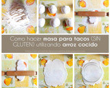 Foto del paso 1 de la receta: Masa para tacos (o Rapiditas) utilizando arroz cocido! Fácil, económico, SIN GLUTEN y VEGANO!