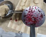 A picture of step 4 of Aloo Tamater Curry with Beetroot Puri.