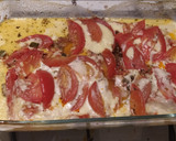 Foto del paso 3 de la receta: Abadejo al horno, con cebolla, tomate y queso