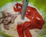 Foto del paso 2 de la receta: Pudin de atún, pimientos y palitos de cangrejo