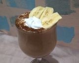 A picture of step 2 of Banana pudding shake😋.