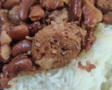 A picture of step 4 of Cajun Red Beans and Rice.