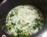 A picture of step 3 of Methi Hare Pyaz ki Kadhi.