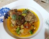 A picture of step 2 of Pishawri Mutton.
