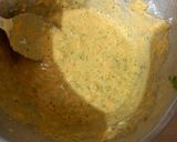 A picture of step 3 of Beans k pakoray.