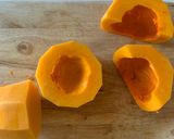 A picture of step 1 of Roasted Butternut Squash and Red Onions with Tahini sauce.