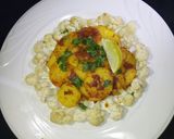 A picture of step 6 of Garlic spicy potatoes with stir-fry cauliflower.