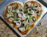 Foto langkah ke 6 dari resep Pizza Jamur.