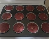 A picture of step 6 of Vanilla red velvet cupcakes.