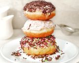 Foto langkah ke 8 dari resep Donat meses double cream cokelat.