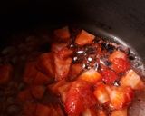 A picture of step 2 of Chocolate pancake with strawberry sauce.