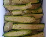 A picture of step 1 of Brinjal and babymarrow lasagne.