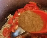 A picture of step 3 of Qeema aloo.