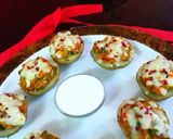 A picture of step 7 of Maxican stuffed potato jackets.