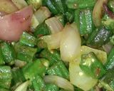 A picture of step 2 of Bhindi.