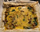 Foto del paso 4 de la receta: Hojaldre de champiñones, espinacas y cebolleta