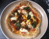 A picture of step 6 of Neapolitan pizza (including the dough).