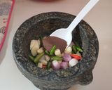 รูปขั้นตอนการทำที่ 2 ของ ผักบุ้งผัดกะปิใส่หมูสับ