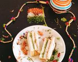 A picture of step 4 of Three layers sandwich.