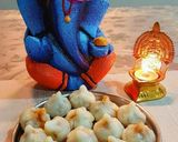 A picture of step 5 of Coconut jaggery modak#done today.