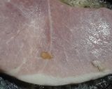 A picture of step 2 of Ham Steak with Spicy Redeye Gravy.