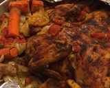 صورة لخطوة 5 من وصفة دجاج في الفرن مع الخضار🍗🍗