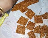 A picture of step 4 of Sesame Seeds chikki.