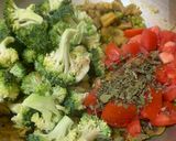 A picture of step 3 of Broccoli Peas Mushroom Dry.