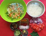 A picture of step 1 of Mixed Vegetables Masala Rice.