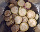 Brinjal fritters recipe step 1 photo