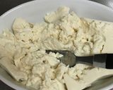 A picture of step 1 of Japanese Quick Tofu Gratin.