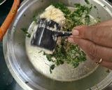 A picture of step 16 of Undhiyu.