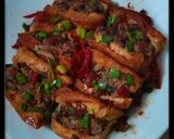 Hình bước làm 6 của món Đậu phụ nhồi thịt sốt cà