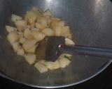 A picture of step 7 of Aloo posto.