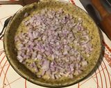 Une image de l'étape 6 de Quiche « pas Lorraine » au jambon blanc,oignon de roscoff et feta grecque (pâte brisée au basilic).