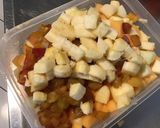 Une image de l'étape 11 de Salade de melon et banane aux fruits du jardin.
