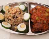 A picture of step 7 of Fried Rice and peper chicken.
