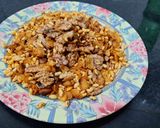 A picture of step 3 of Walnut namkeen.