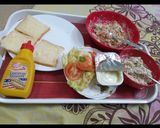 A picture of step 4 of Chicken & veg mayonnaise cheese sandwich.