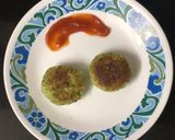 A picture of step 5 of Broccoli tikki.