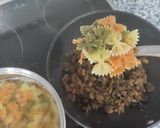 Foto del paso 7 de la receta: Lazos vegetales de pasta con aceitunas en pisto