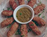 A picture of step 7 of Beef Seekh kabab.