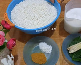 Foto langkah ke 1 dari resep Ketan Kuning Bumbu Serundeng Pedas Manis gurih.
