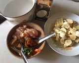 รูปขั้นตอนการทำที่ 1 ของ แกงคั่วกล้วยน้ำว้าสวนใส่ไก่ ครัวบ้านๆเมนูสุขภาพดี ช่วยให้ระบบขับถ่ายแข็งแรงค่ะ