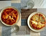 Foto del paso 13 de la receta 🍕Pizzas de pepperoni y dos quesos🧀 con masa casera